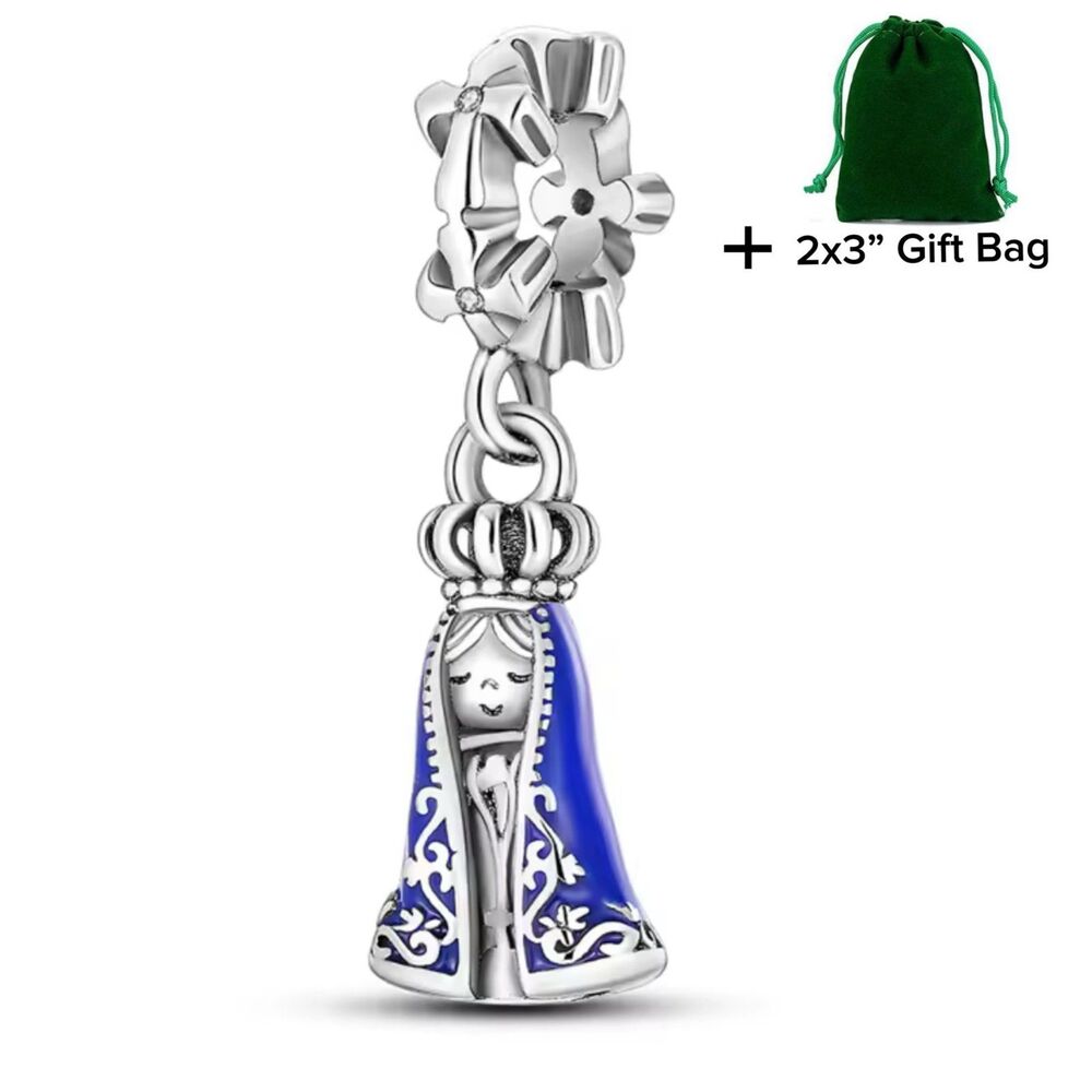 Saint Virgin Mary Dangle Charm | 925 Silver | Brand New